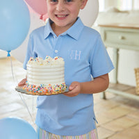 Little English traditional children's clothing, Boy's basic short in Rainbow Stripe Seersucker for Spring
