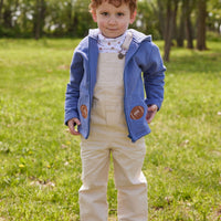 Little English toddler boys white turtleneck with football print