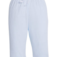 Little English traditional children's clothing. Light blue and white set of knit baby joggers for boys