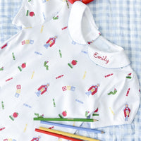 Printed Peter Pan Dress - School Days