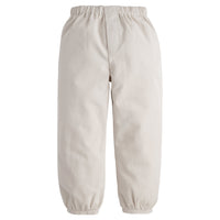 Little English classic children's clothing banded khaki twill pant for toddler boys with elastic waistband