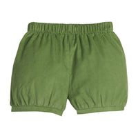 Little English traditional kids clothing, banded short in green corduroy for little boy for Fall
