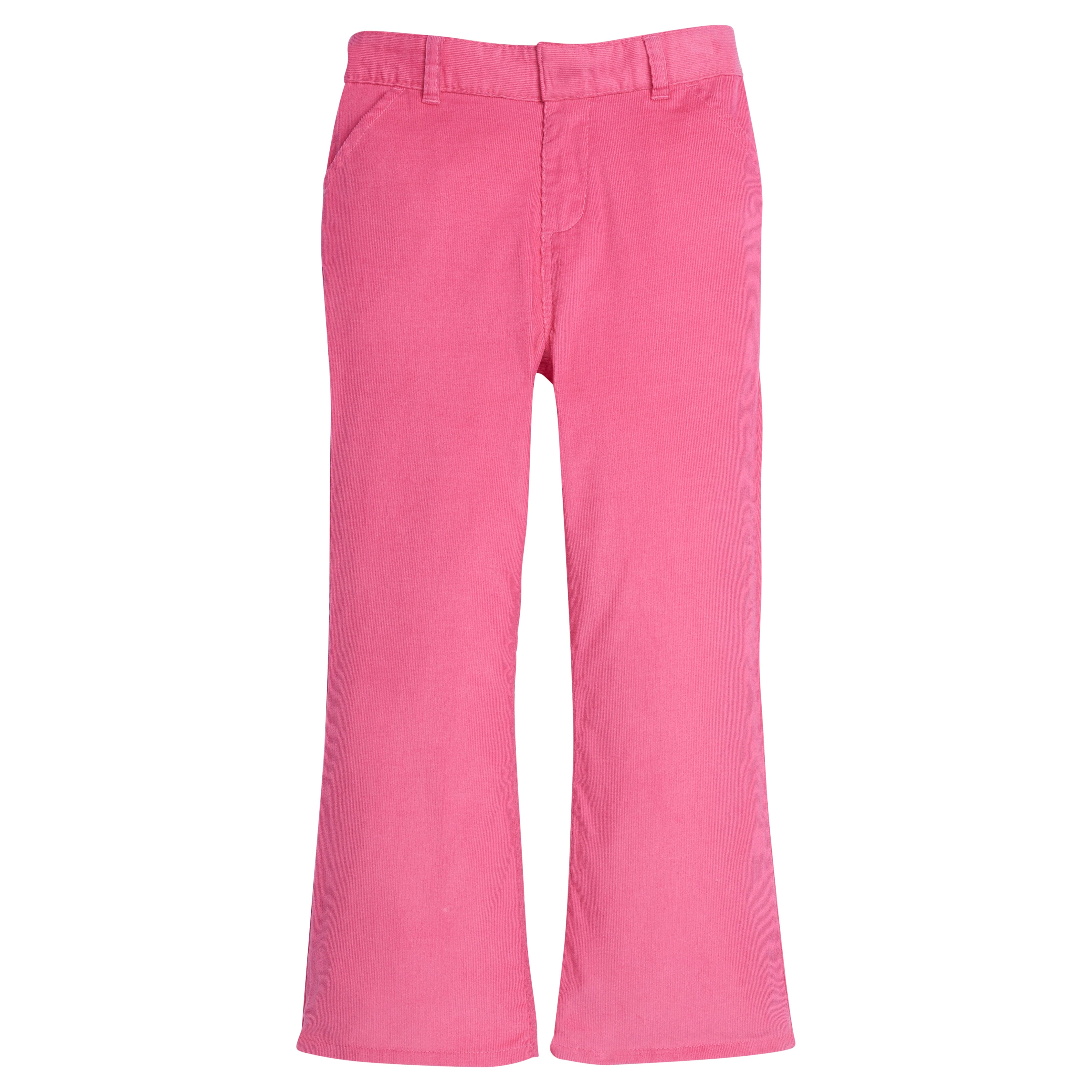 Pink Fleece Drawstring Bootcut Pants