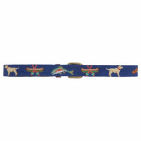 Little English boy's classic needlepoint belt in navy by Smathers and Branson