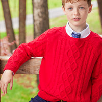 Little English traditional children's clothing. Boy's navy patterned neck tie for formal occasions.