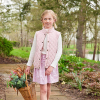 Little English traditional children's clothing. Ivory ribbed turtleneck for girls for Fall