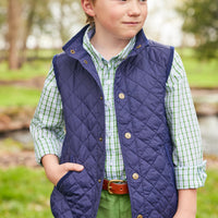 Little English traditional children's clothing. Classic watercress green corduroy pants for boy.