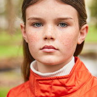 Little English traditional children's clothing. Ivory ribbed turtleneck for girls for Fall