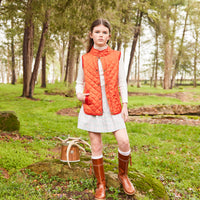 Little English traditional children's clothing. Ivory ribbed turtleneck for girls for Fall