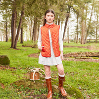 Little English traditional children's clothing. Ivory ribbed turtleneck for girls for Fall