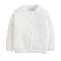 Little English classic childrens clothing. Classic unisex white cardigan
