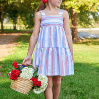 Georgia Dress - Americana Stripe