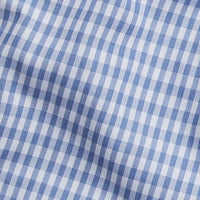 Little English traditional children's clothing. Gray blue and white Gray Blue Gingham fabric swatch