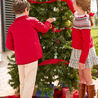 Little English Classic Children's clothing boys and girls winter styles for the holiday season, coordinating outfits