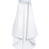 Little English classic baby towel, terry cloth towel with blue striped hood