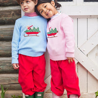 little english classic childrens clothing girls red corduroy pull on pant with bow