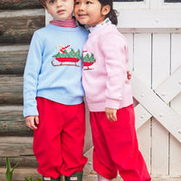 little english classic childrens clothing girls red corduroy pull on pant with bow