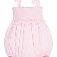 Little English classic leela bubble in jaipur pink with smocked details, for little girl