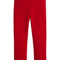 little english classic childrens clothing, girls stretchy red legging pull on style
