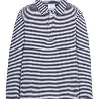 little english classic childrens clothing, boys striped navy long sleeve polo