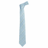 Little English traditional children's clothing. Light blue neck tie with golf motifs for boys for Spring