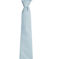 little english classic children's clothing, boys light blue gingham necktie