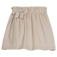 Little English classic kids clothing, khaki corduroy skirt with elastic waist and bow on side for girls