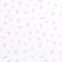 Little English classic pima bed sheet with pink safari animal motifs, for baby girl nursery
