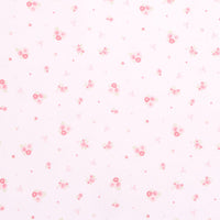 Little English classic pima bed sheet with pink primrose floral motifs, for baby girl nursery