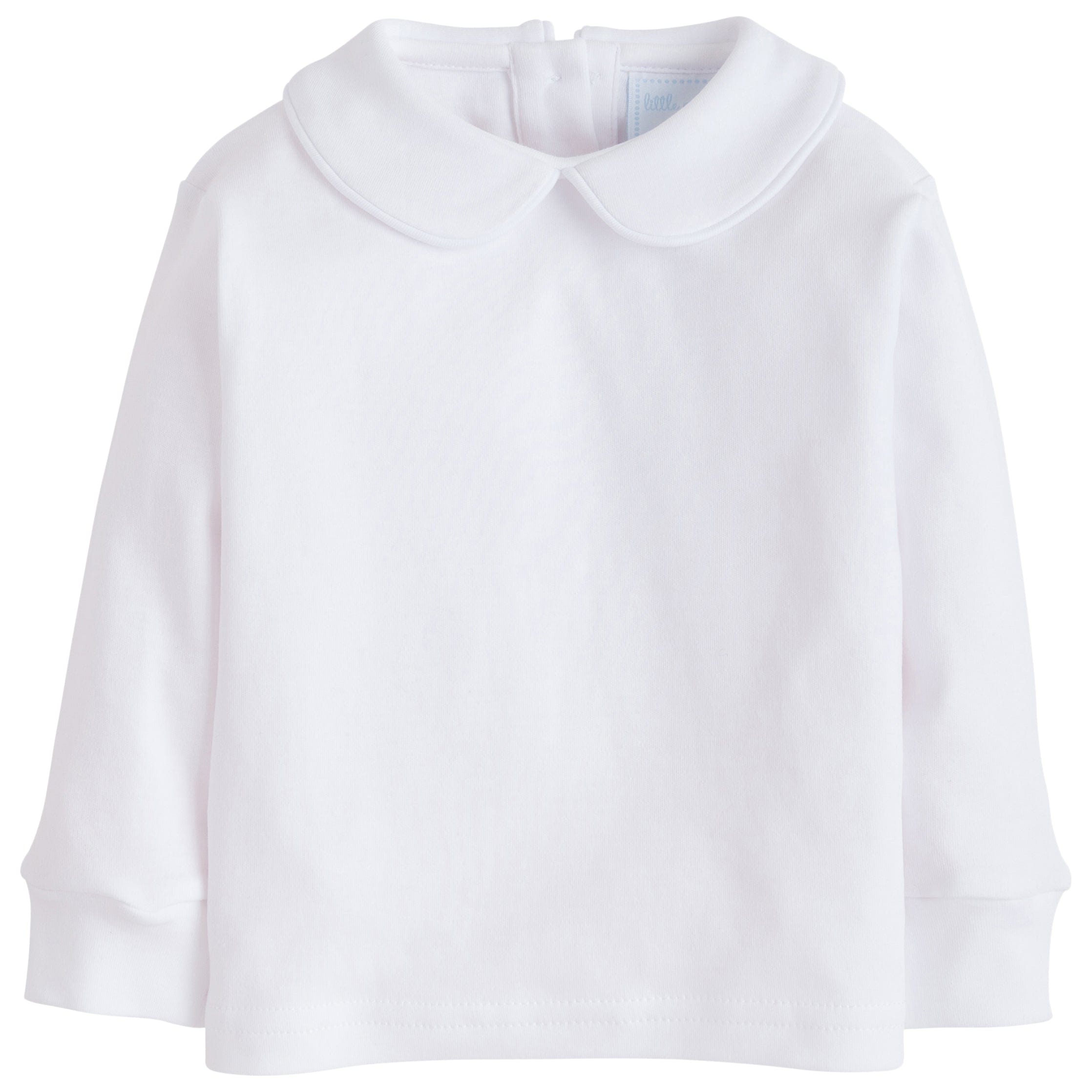 Little English | Boy & Girl White Piping Peter Pan Collared Shirt 4T
