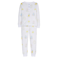 Little English classic children's clothing, boys long-sleeved jammies with printed Easter egg motif