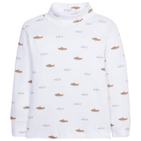 printed turtleneck with multicolored fish, Little English classic boy's turtleneck