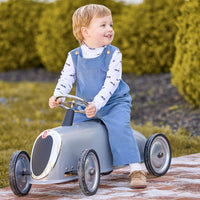 little english classic children's clothing boys white turtleneck with navy vintage race car print, campbell overall in stormy blue corduroy, fall outfits for boys