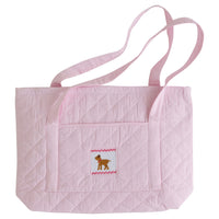 Little English classic children's luggage light pink lab tote