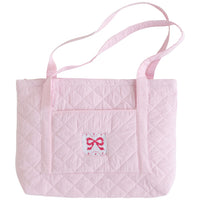 Little English classic children's luggage pink bow tote bag