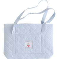 Little English classic children's luggage, light blue sailboat tote