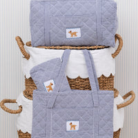 Little English classic children's luggage navy boy lab duffle, cosmetic, and tote