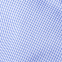 Little English traditional children's clothing. Royal blue and white Royal Mini Gingham fabric swatch