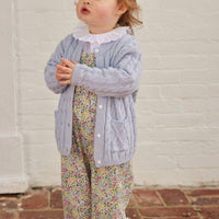 Little English classic unisex cashmere cardigan in light blue color