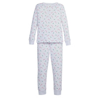 Little English traditional holiday jammies, candy cane Christmas jammies for girl