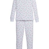 Little English traditional holiday jammies, candy cane Christmas jammies for girl