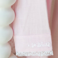 Little english classic ryeland day gown in light pink with button closure down front for baby