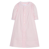 Little english classic ryeland day gown in light pink with button closure down front for baby