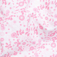 Little English girl's pink floral fabric for spring
