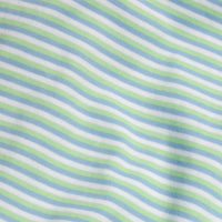 Little English blue green and white stripe knit fabric for spring