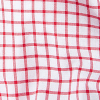Little English red windowpane fabric for spring