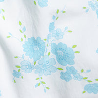 Little English soft spring floral fabric with aqua and green flowers