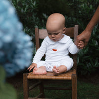 Little English traditional baby clothing, signature pima cotton crochet playsuit with sailboat for baby boy