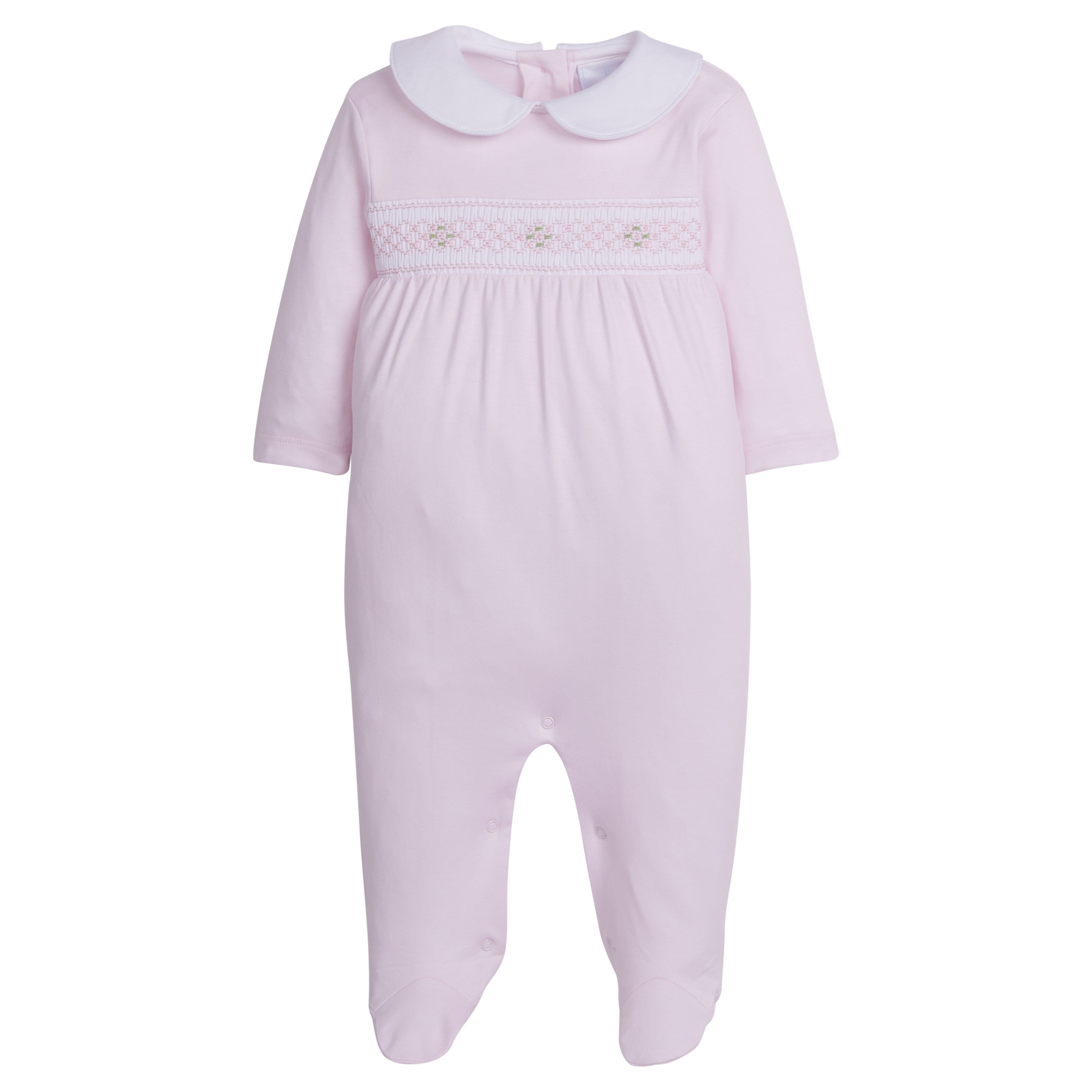 Candy Cane Smocked Footie main image 1