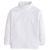 little english classic childrens clothing, unisex solid white turtleneck